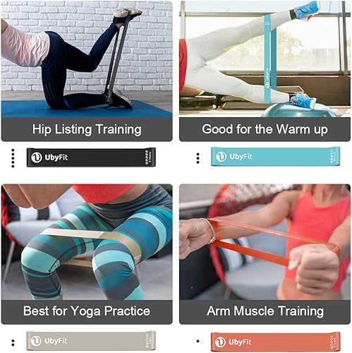 Miniatura 7 de Resistance Bands Set for Women and Men - Set of 5  Exercise Hip Booty Band for Squats Lunges Physical Therapy Yoga Pilates Rehab and Home Office