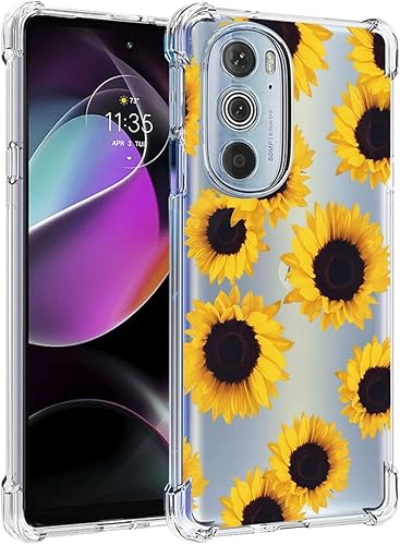 Miniatura 6 de Funda para Moto G 5G 2022, XT2213 XT2213-1 Linda funda, funda transparente y flexible de TPU de goma suave para Motorola Moto G 5G 2022 (girasol)