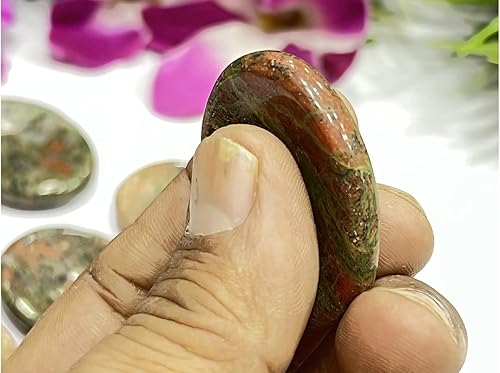 Vista 56 de GEMSCITE 5 piedras preciosas naturales, piedras para la preocupación del pulgar, cristal curativo de reiki, piedra de palma de bolsillo de energía