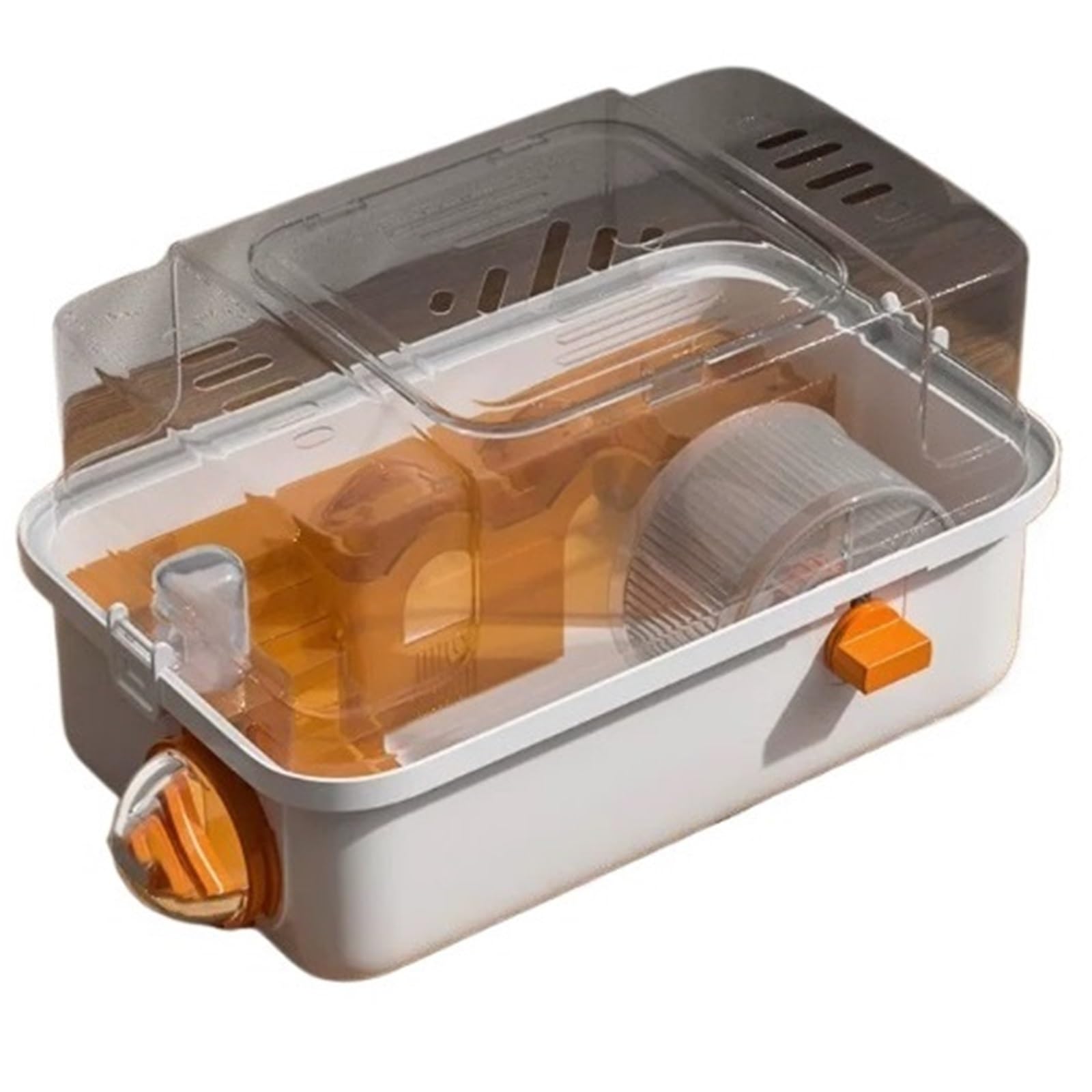 Cage à Hamsters Cage à Hamster spacieuse Petite Villa Transparente Novice élevant créant Un décor(Orange)