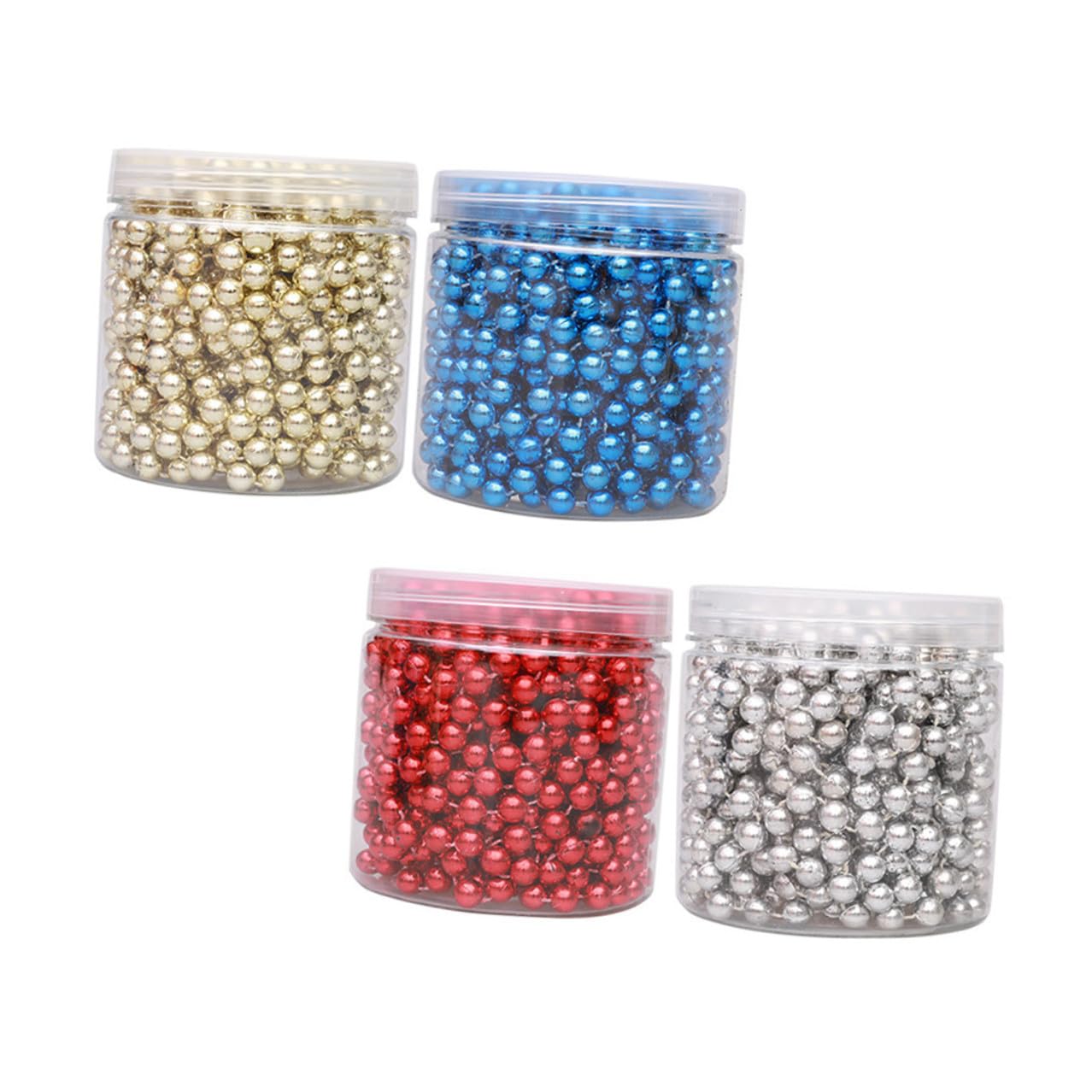 Chaîne de boules de Noël en plastique Gadpiparty 8M lot de 4 boîtes multicolores