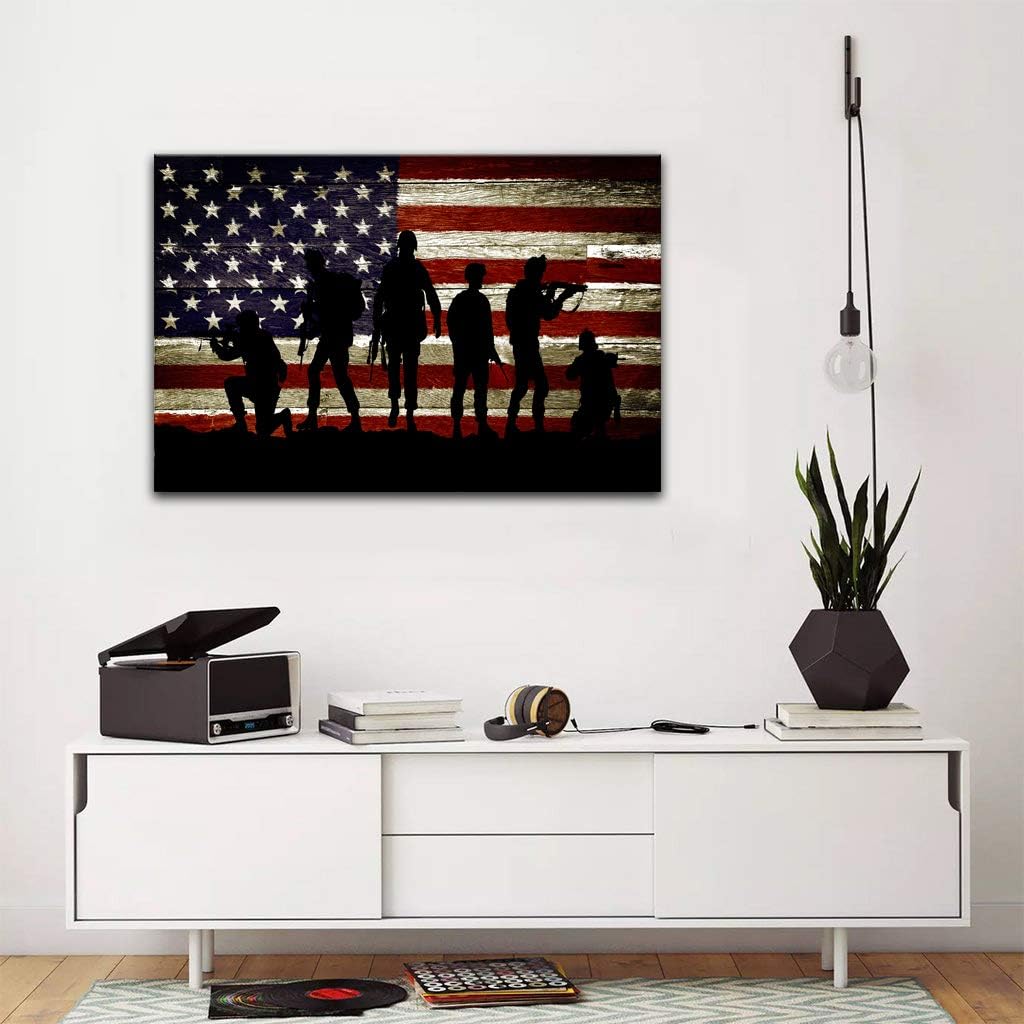 Get Cheap Price AMEMNY Vintage American Flag Canvas Wall Military Soldiers Army Pictures Modern Painting Pictures for Living Room Bedroom Bathroom Office Decor Framed Ready to Hang Up To 60% OFF AMEMNY Vintage American Flag Canvas Wall Military Soldiers Army Pictures Modern Painting Pictures for Living Room Bedroom Bathroom Office Decor Framed Ready to Hang