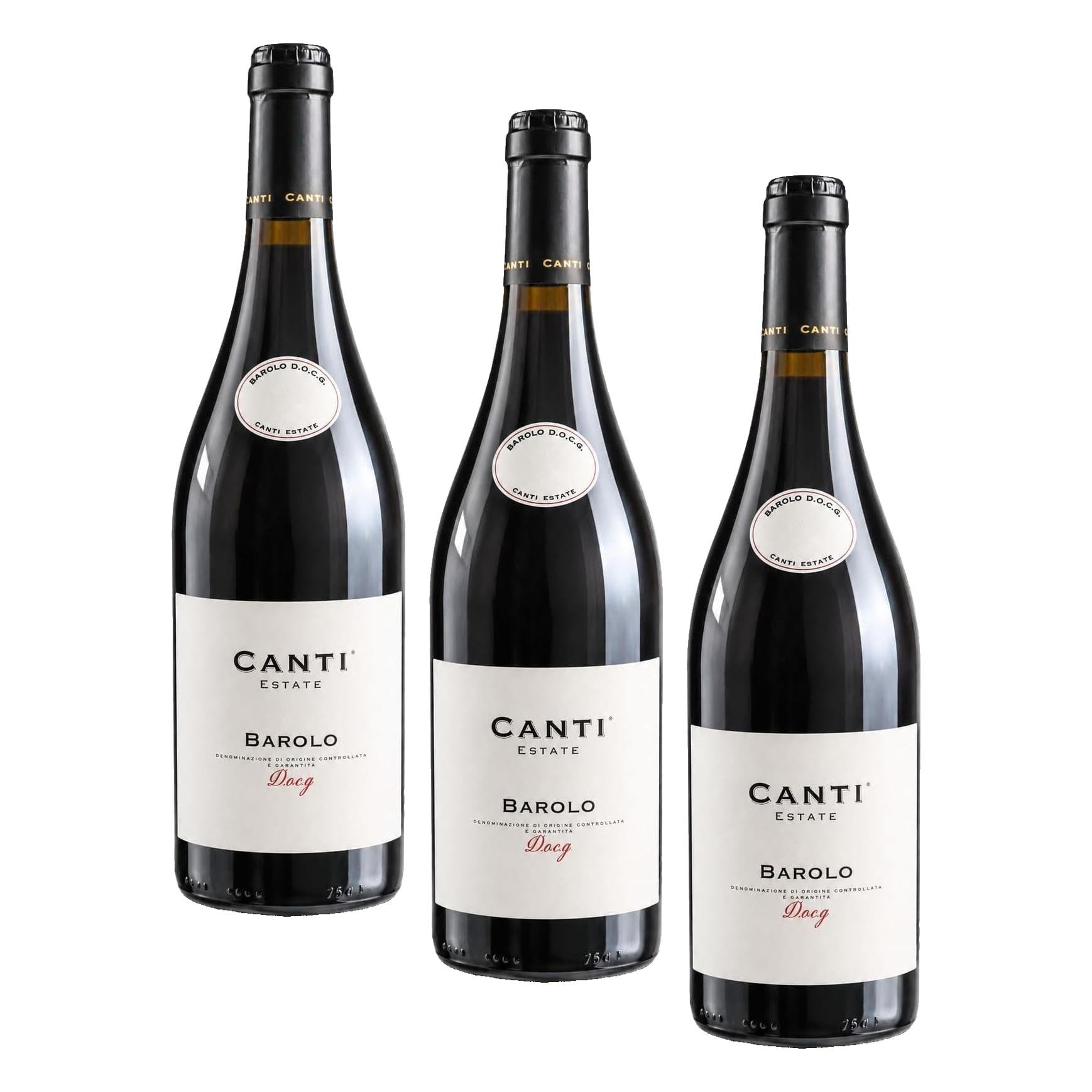 Canti - Italienischer trockener Barolo Rotwein, Nebbiolo-Trauben aus Piemont, Reichhaltiger dunkler Beerengeschmack mit einem robusten reichen Geschmack, 1x750 ml (Packung mit 6)