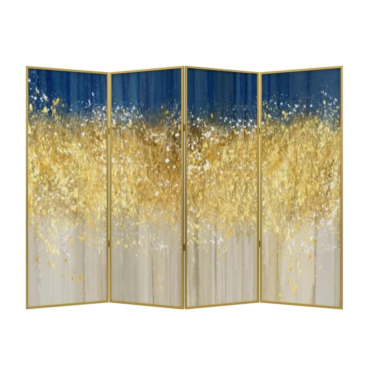 Privacy Screen Modern Simple Background Wall Golden Screen Partition Bedroom Home Foldable Movable Room Divider