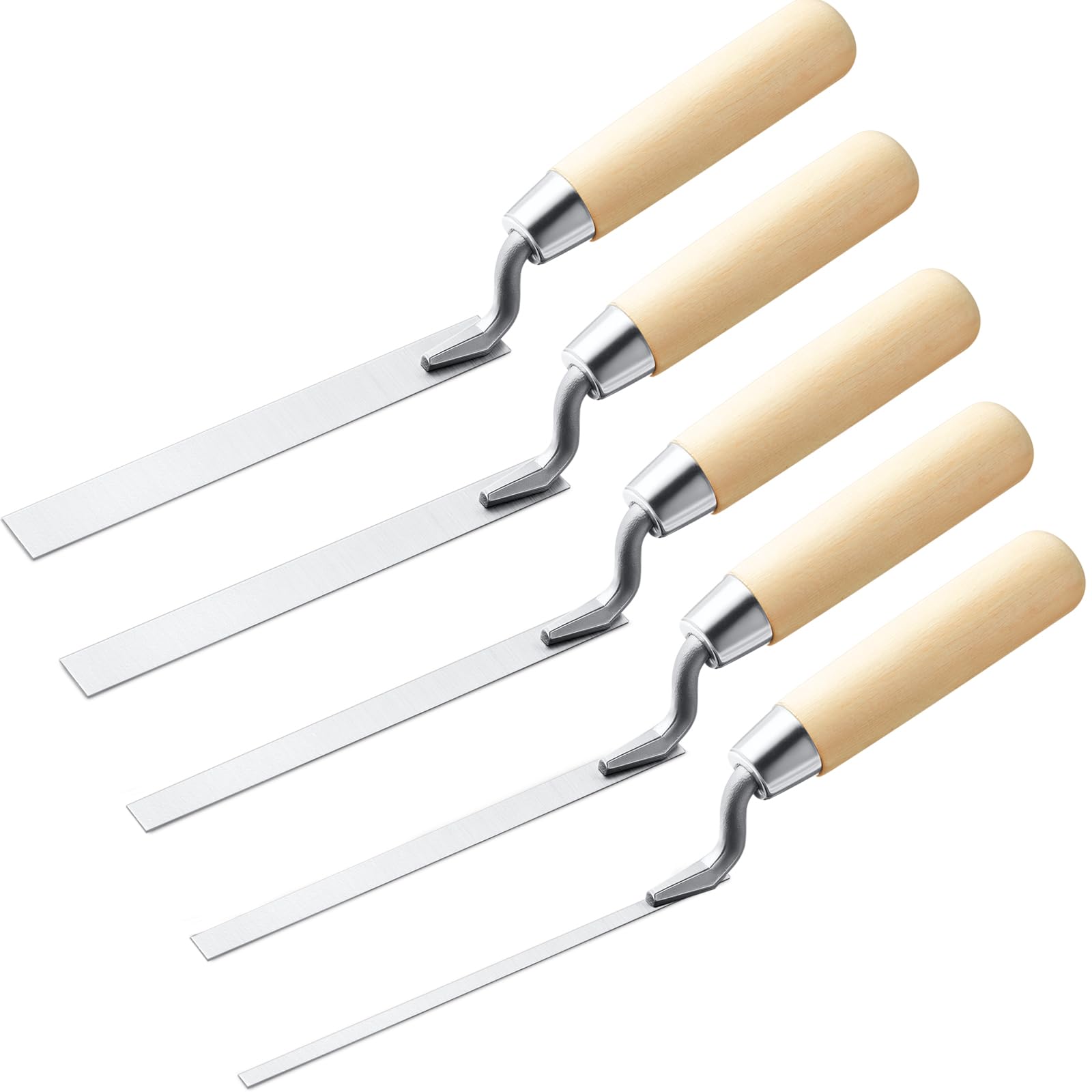 3 Pcs Pointer Trowel, 6-3/4" by 1/4", 3/8", 1/2",Wood Handle — Amazon image 8