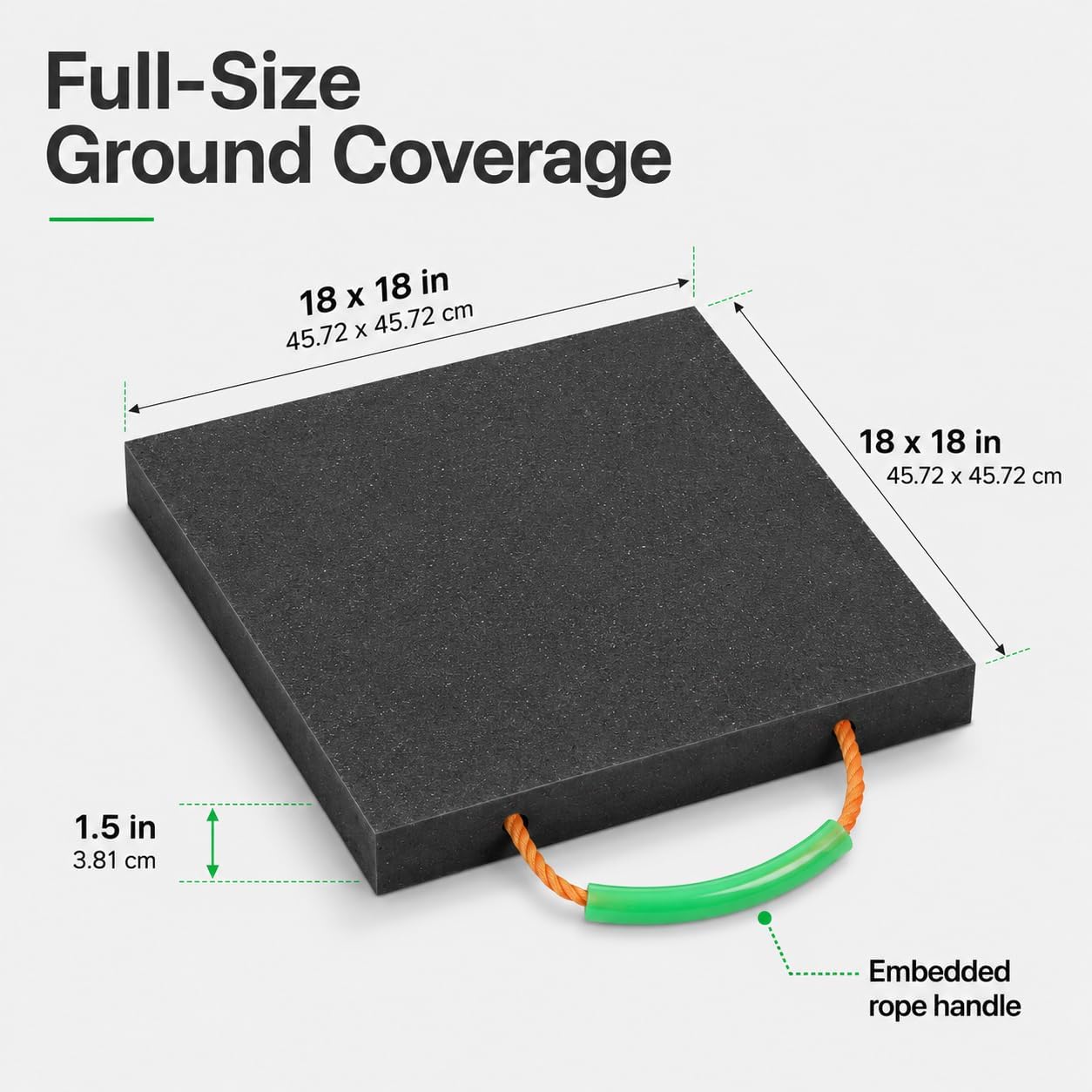 4 sztuki płyt podporowych – 450 x 450 x 38 mm podkładki pod przyczepę