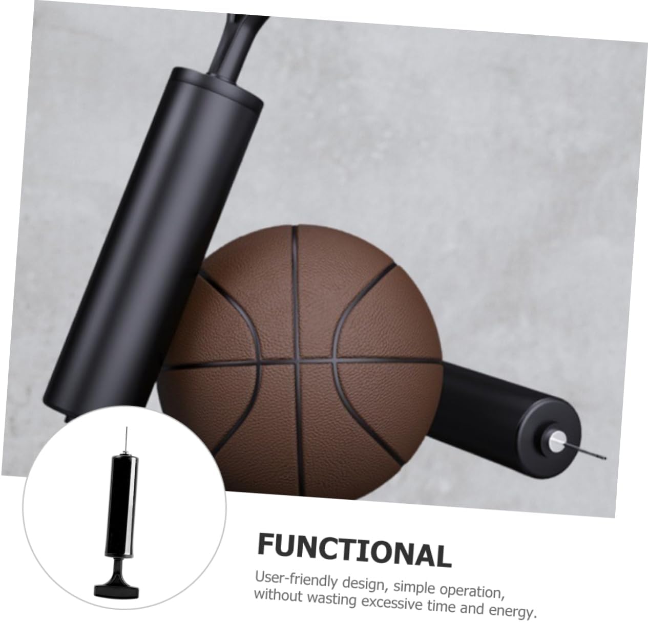 Portable Bike Tire Pump and Ball Pump for Basketball Home Use image 2