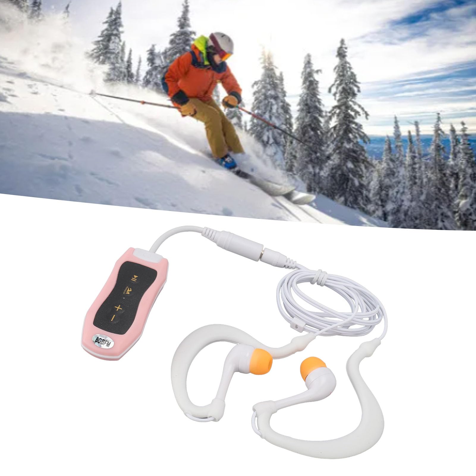 Zunate Auricolari Lettore MP3 Subacqueo, Lettore Musicale in Streaming Impermeabile con Cuffie per Nuoto, Immersioni, Corsa, Tempo di Riproduzione 8 Ore, Suono Superiore (PIN)