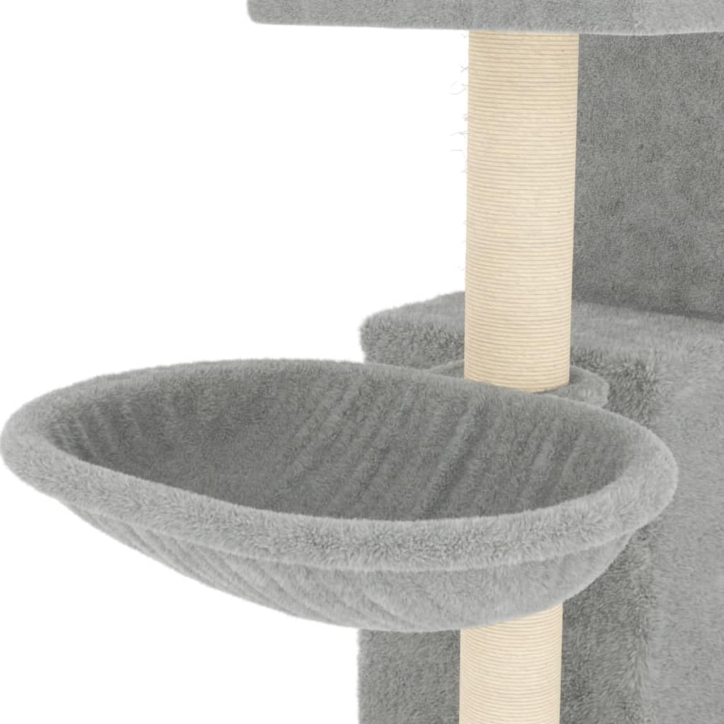 Rascador para Gatos con Postes de sisal Gris Claro 83 cm, CIADAZ Rascador Gato, Arbol Rascador para Gatos, Gatos Accesorios, Torre Gatos, Arranhador para Gatos, Casa para Gatos