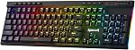 Redragon K580 VATA RGB Mechanical Gaming Keyboard, 104 Keys Gamer Keyboard with Blue Tactile Mechanical Switches, Customizable RGB Backlit, 5 On-Board Macro Keys & Dedicated Media Controls Panel
