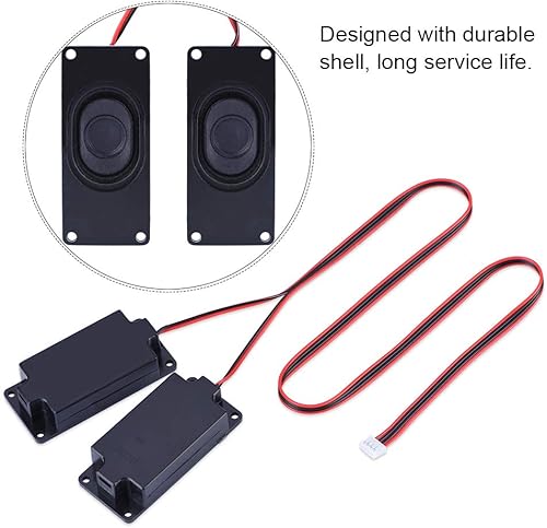 Miniatura 2 de 1 par de altavoces de TV de 5 W LCD Notebook Tablet PC Amplificador de sonido con 2.756 in X 1.181 in 8ohm, adecuado para TV, monitor LCD, PC,