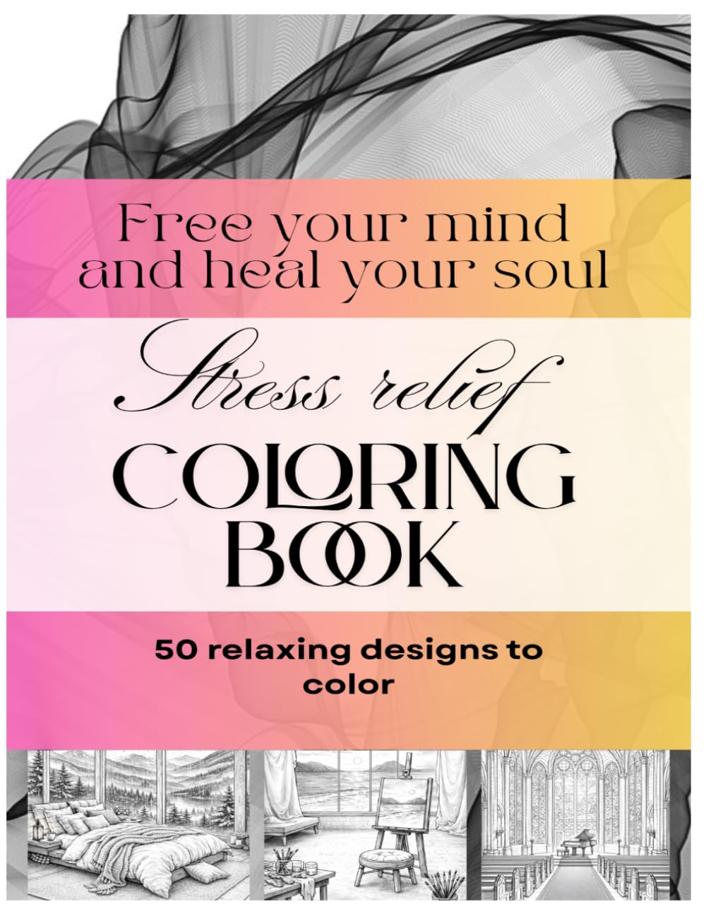 Stress Relief coloring Book for adults: Relax your mind: 50 Relaxing Designs to Calm Anxiety, Reduce Stress and Reconnect with Yourself