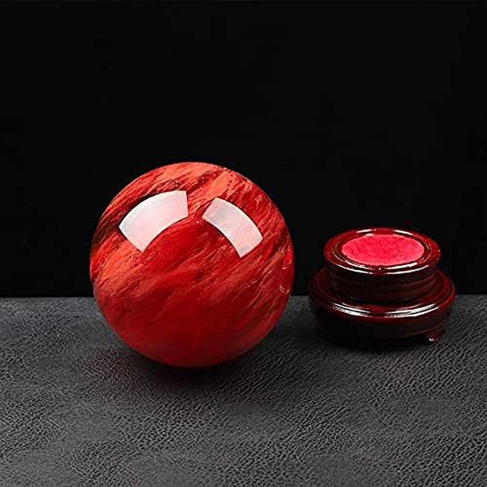 Genérico Bola de Cristal de Cuarzo Rojo Smelt, Esfera de Rubí Natural Rojo Cristal Fundido, Piedra Preciosa para Meditación, Sanación, Feng Shui, Adivinación,Diameter130mm=5.11''