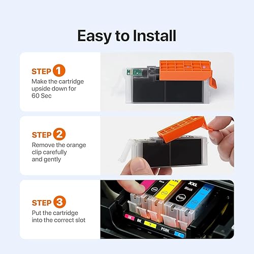 Miniatura 7 de PGI-280XXL/CLI-281XXL Paquete económico de 5 colores de repuesto para cartuchos de tinta Canon 280 281 compatibles con PIXMA TR7520 TR8520 TS6120