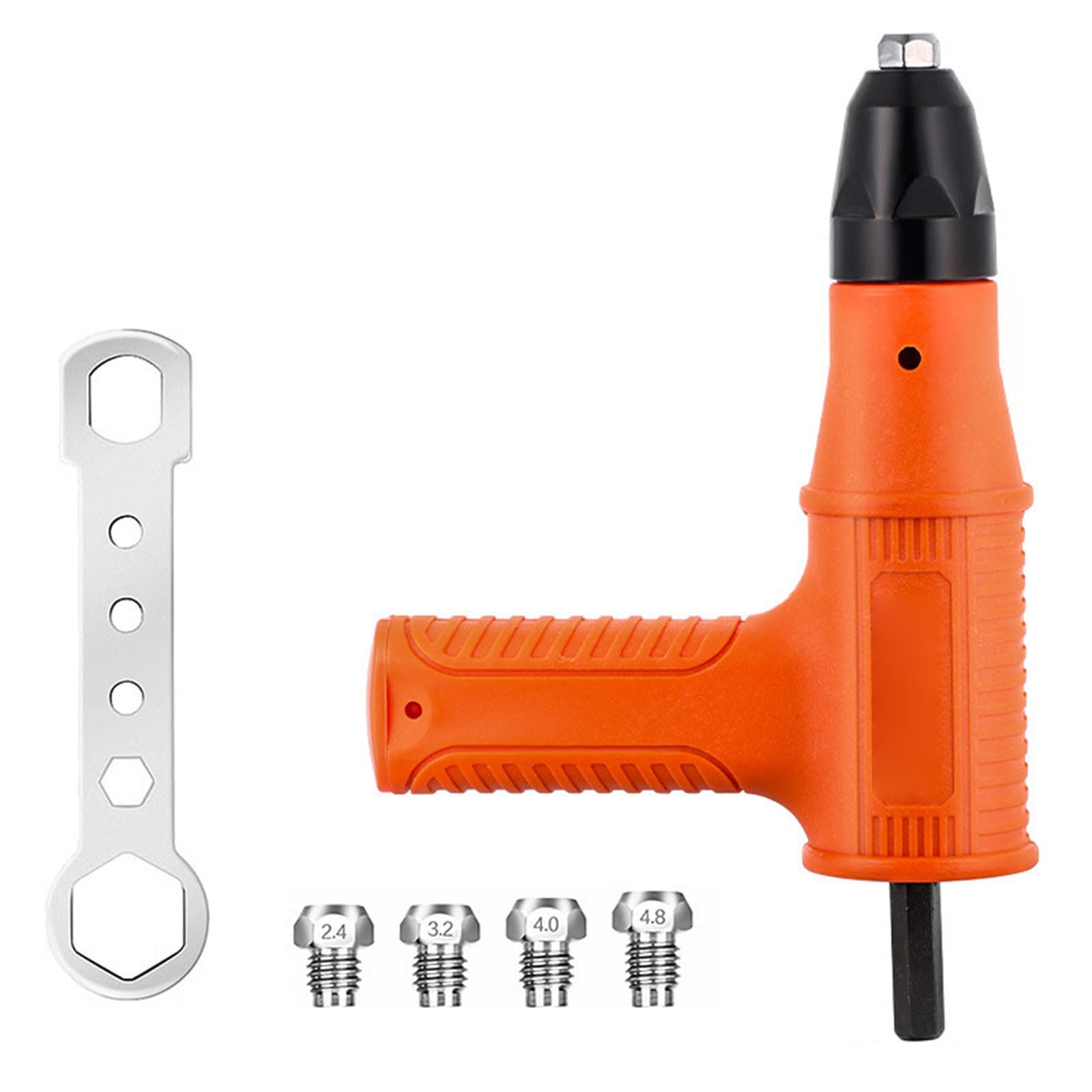 Kaeltsyn Conversion Head Upgraded Electric Rivet Adapter 2.4Mm-4.8Mm Riveting Adapter Insert Cordless Drill Aluminum Nut Riveter Insert Heavy Duty Engaging Attachment