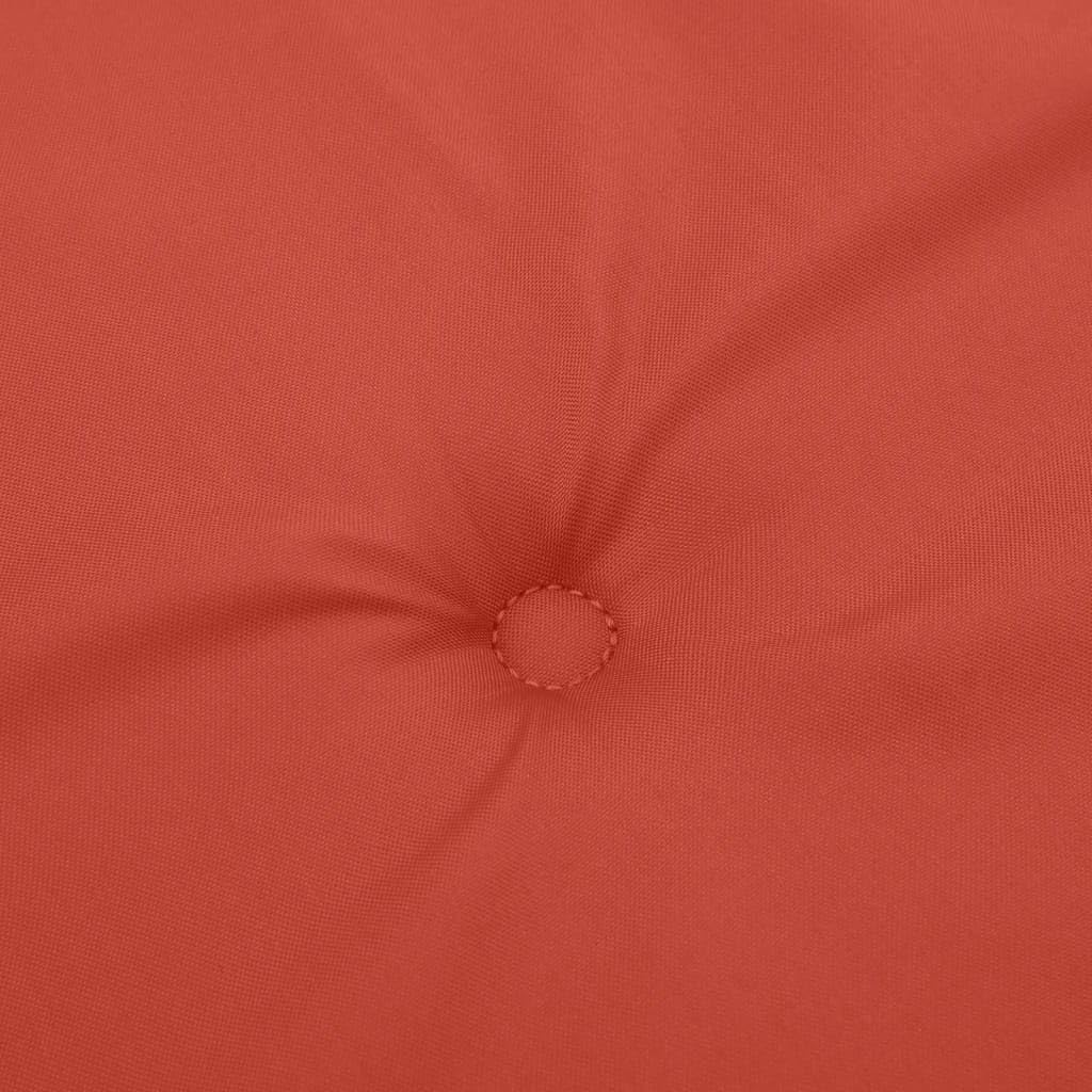 Möbel Wohnaccessoire Lowback Stuhlkissen 2 Stk. Melange Rot 100x50x4 cm Stoff Möbel
