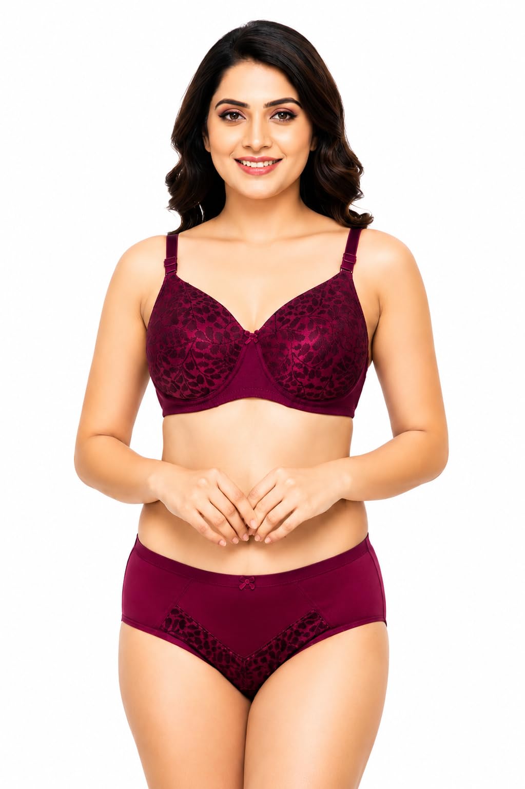 Women's Padded Bra Panty Set | Full Coverage Padded Bra with Matching Panty | Everyday Lingerie Set for Women | Also Use Bridal, Honeymoon-picture-33