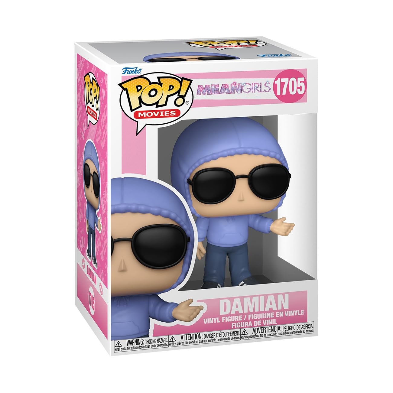 Funko Pop! Movies: Mean Girls, Damien, Keychain Novelty Keyring, Collectable Mini Figure, Stocking Filler, Gift Idea