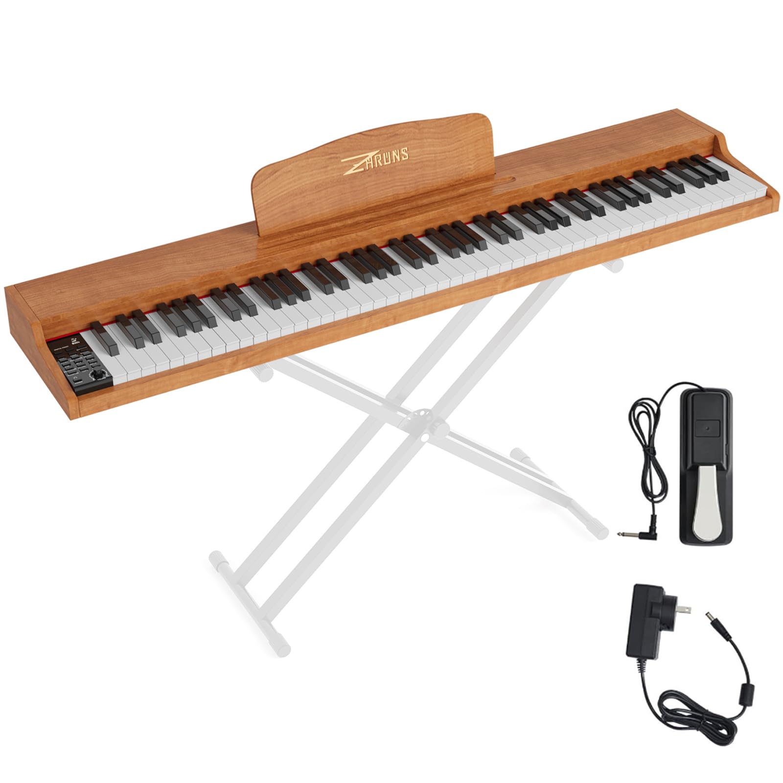 88 Key Weighted Keyboard Piano with Sustain Pedal, Power Adapter & Sheet Music Stand