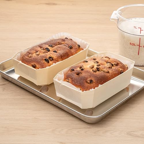 Miniatura 3 de Taipei Moldes de madera para hornear de 34 onzas, 100 moldes desechables para horno  con revestimientos de papel, a prueba de grasa, recipientes de