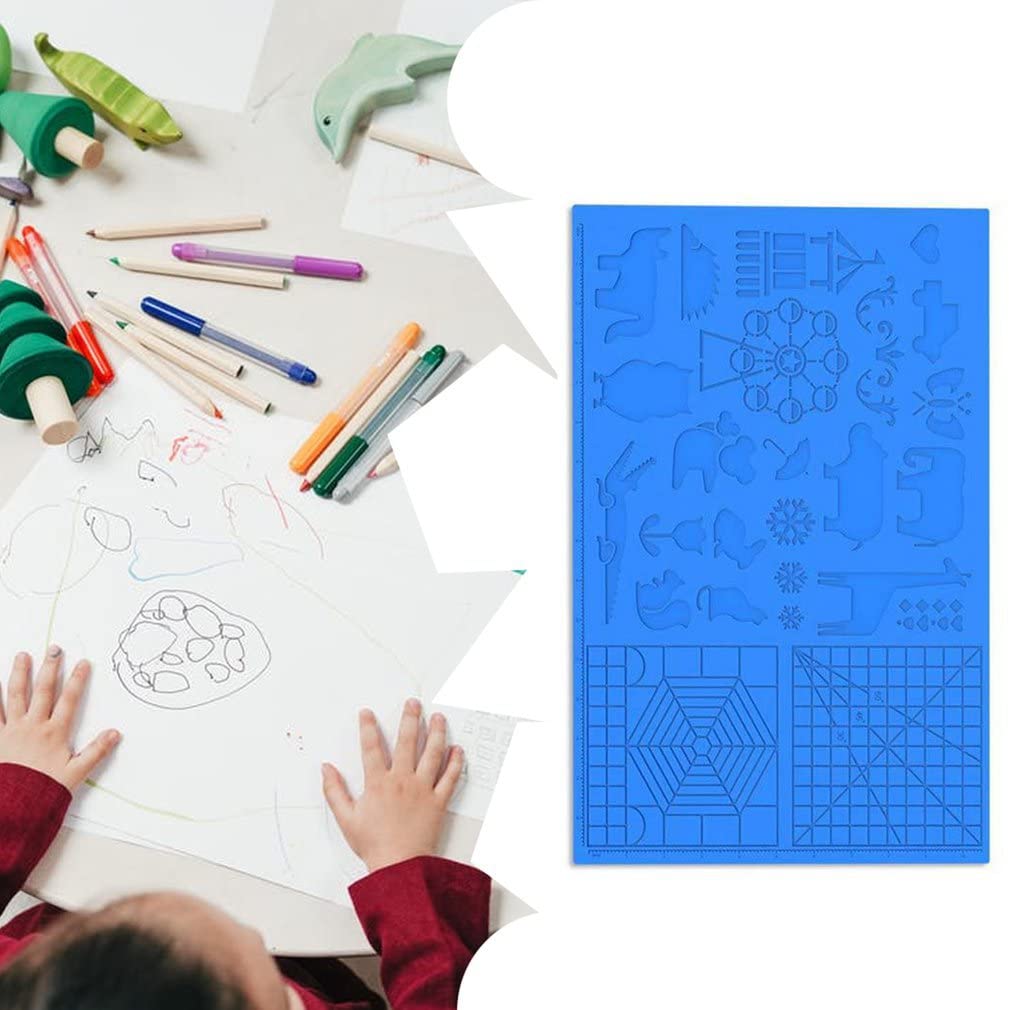 Pad in silicone 3D, con stampa 3D, 41,5 x 27,5 cm, con 2 custodie protettive per dita per Anf?nger