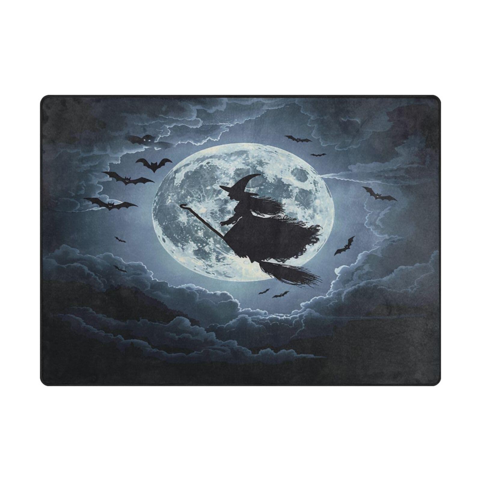 Tapis de sol contemporain salon 203x147cm motif chauve-souris