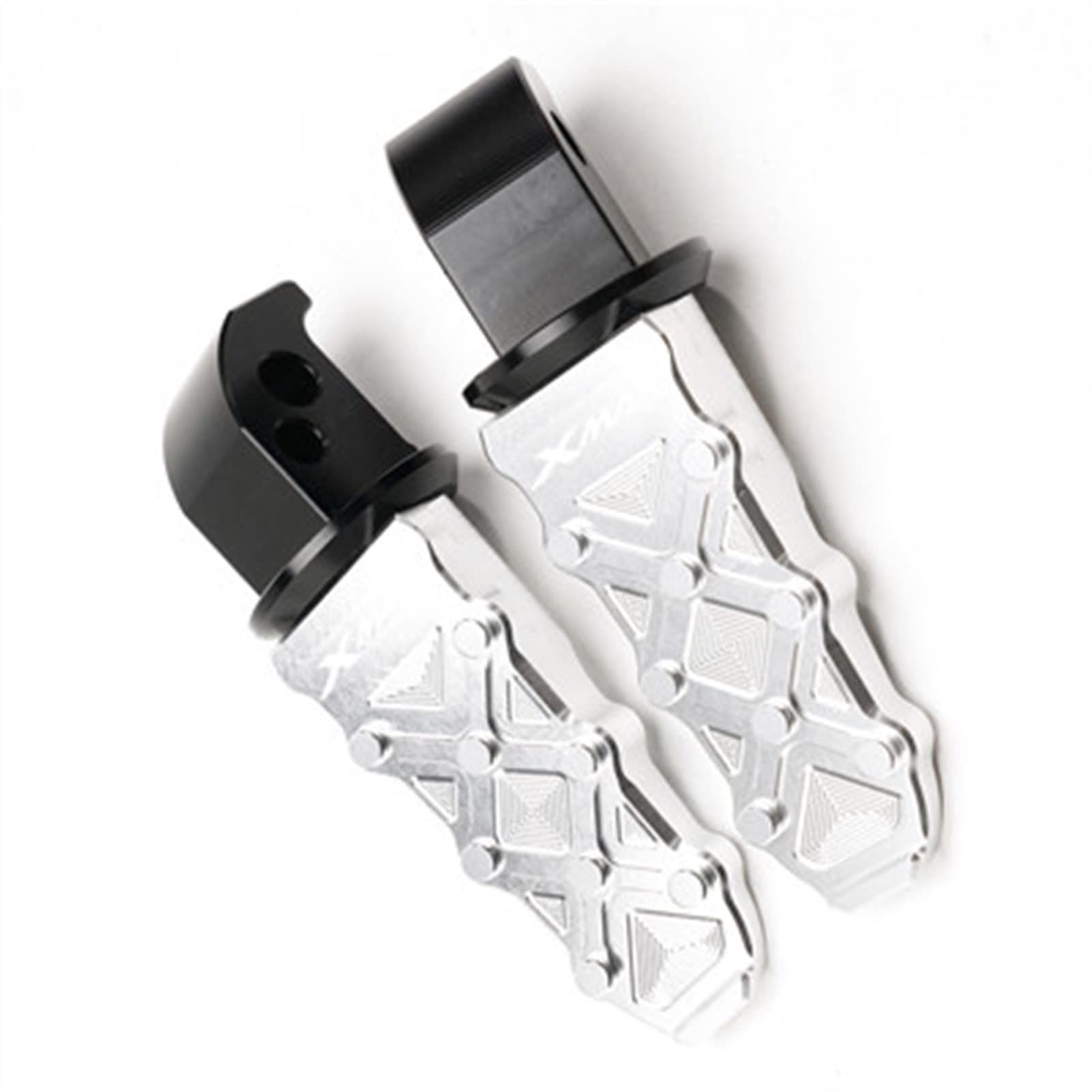 Repose-Pieds Arrière XMAX 300 Grip Antidérapant Aluminium CNC Argent