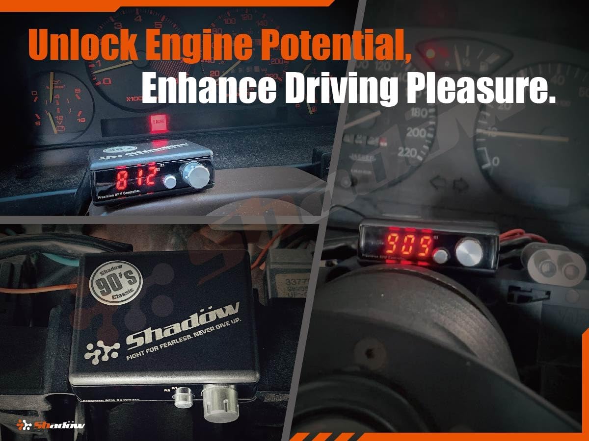 Shadow R-Commander 2 RPM Activated Switch Controller – Dual Trigger Controller with Shift Light Output, Tachometer Display, 12V Output Control for Solenoid & Mods, for 12V Vehicles