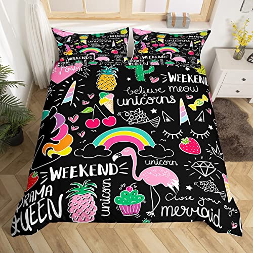 Homewish Flamingo 135x200 Bettwäsche Set Rosa Flamingo Bettbezug Farbe...