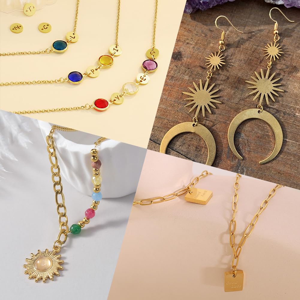 Beebeecraft 300 Anneaux Ouverts Plaqués Or 18K - 3 Tailles Pour Bijoux, Bracelets Et Colliers