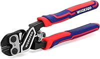 WORKPRO 8-Inch Mini Bolt Cutters - Heavy Duty Chrome Molybdenum Steel Jaw, Ergonomic Anti-Slip Grips, 5/8" Capacity for Wire, Bolts & Rods