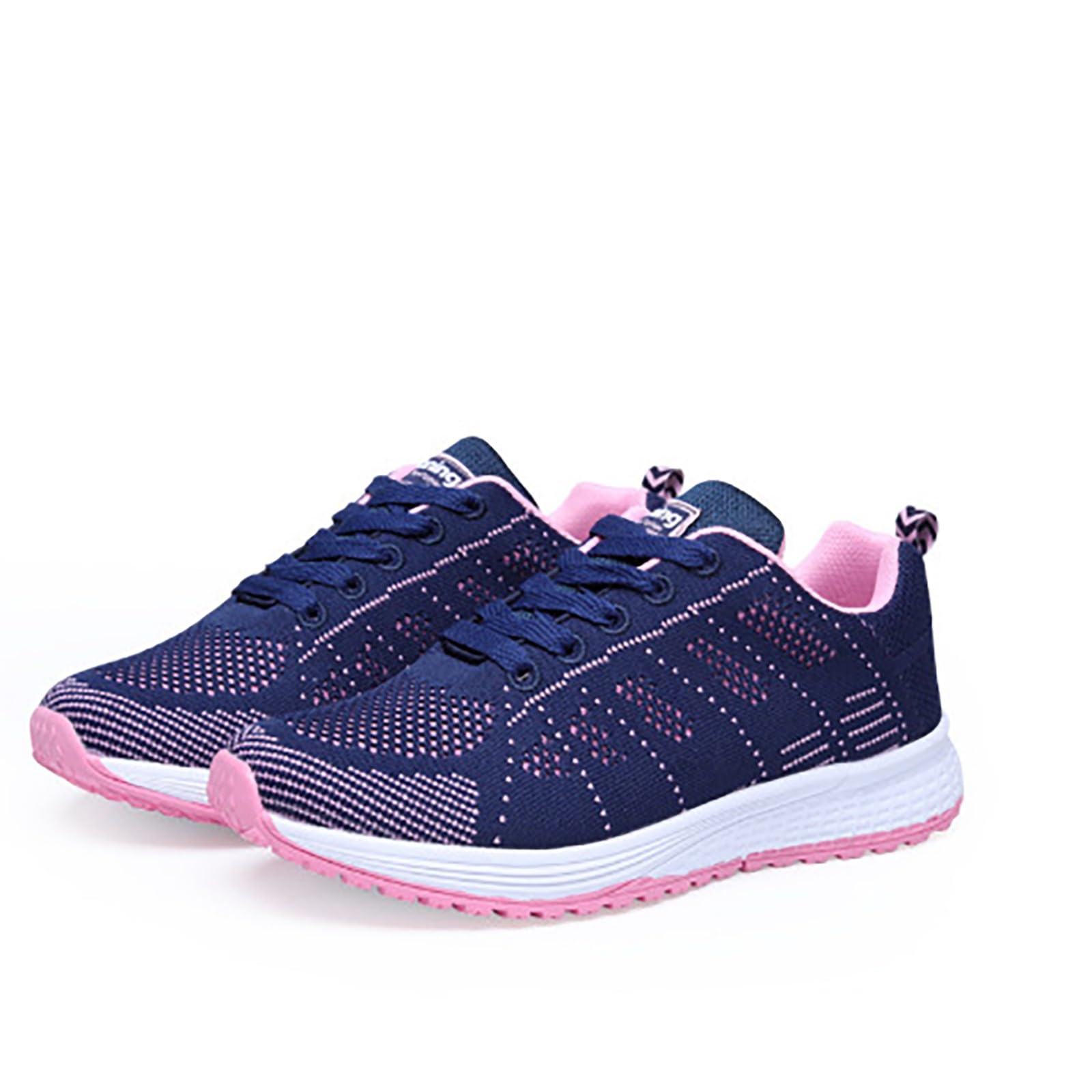 Scarpe da ginnastica casual da donna alla moda con suola grossa | Scarpe da corsa da donna in rete cava, con lacci, leggere, comode, ammortizzanti, antiscivolo