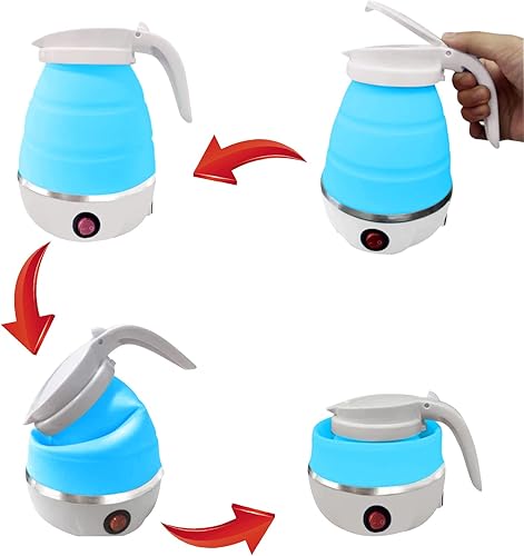 Miniatura 6 de AIDENOEY Foldable Portable Electric Kettle, Travel Folding Electric Kettle, Food-grade Silicone,3Mins Fast Boiling,600ML Portable Electric Kettle