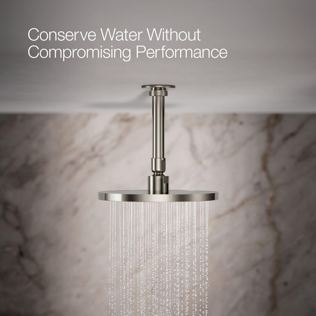 Kohler 13688-G-SN Contemporary Round 8" single-function rainhead, 1.75 gpm, Vibrant Polished Nickel