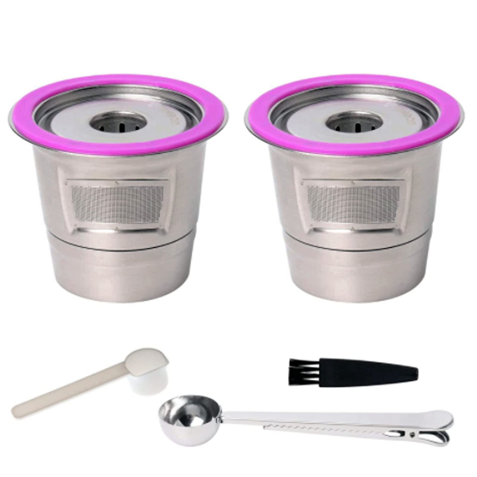 Reusable K Cups for Keurig, Reusable Coffee Pods, Refillable K Cups for K-Duo Keurig,K select K80, K-Elite, K-mini Plus, and 2.0 & 1.0 Brewer, Reusable Coffee Pod Metal Filter