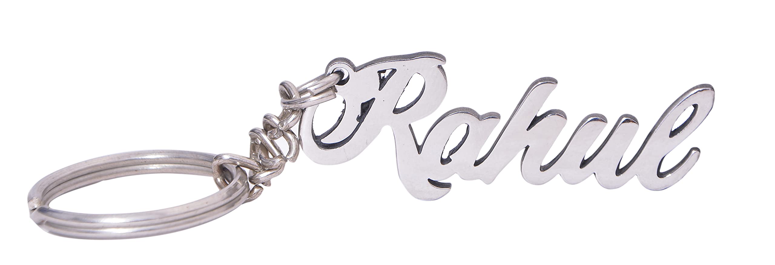Govind Craftedpersonalized name keychain 2.5mm Thick material stainless steel Silver colour Customized Gifts For lover