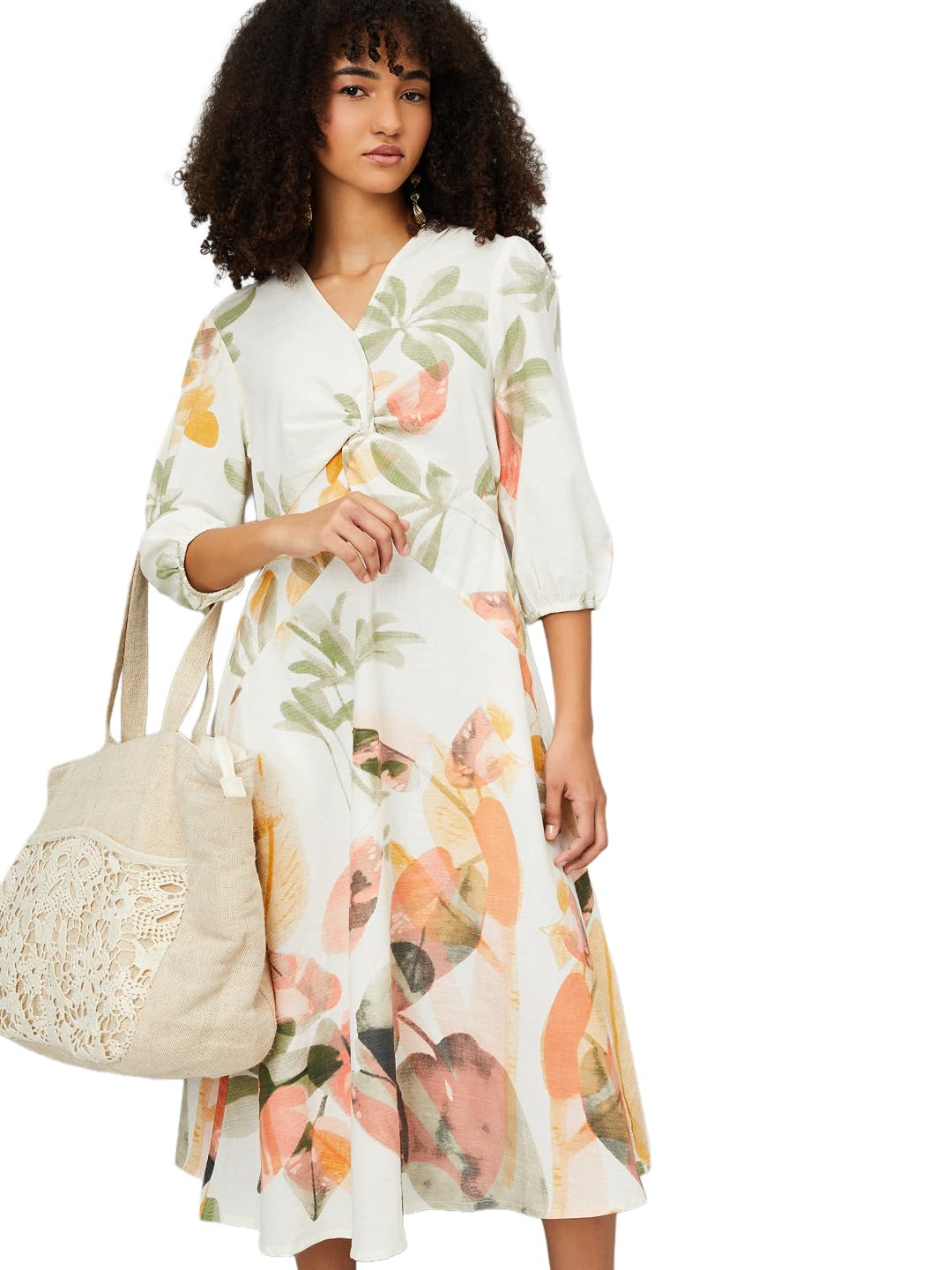max Women's Cotton A-Line Midi Casual Dress-picture-49