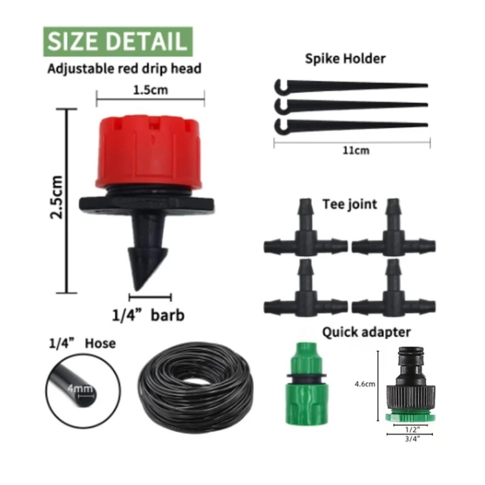 Accessori per Navi Sistema di irrigazione a Goccia Micro da 20 m, irrigazione Automatica Portatile con gocciolatori Regolabili, irrigazione a nebulizzazione Accessori per l'irrigazione