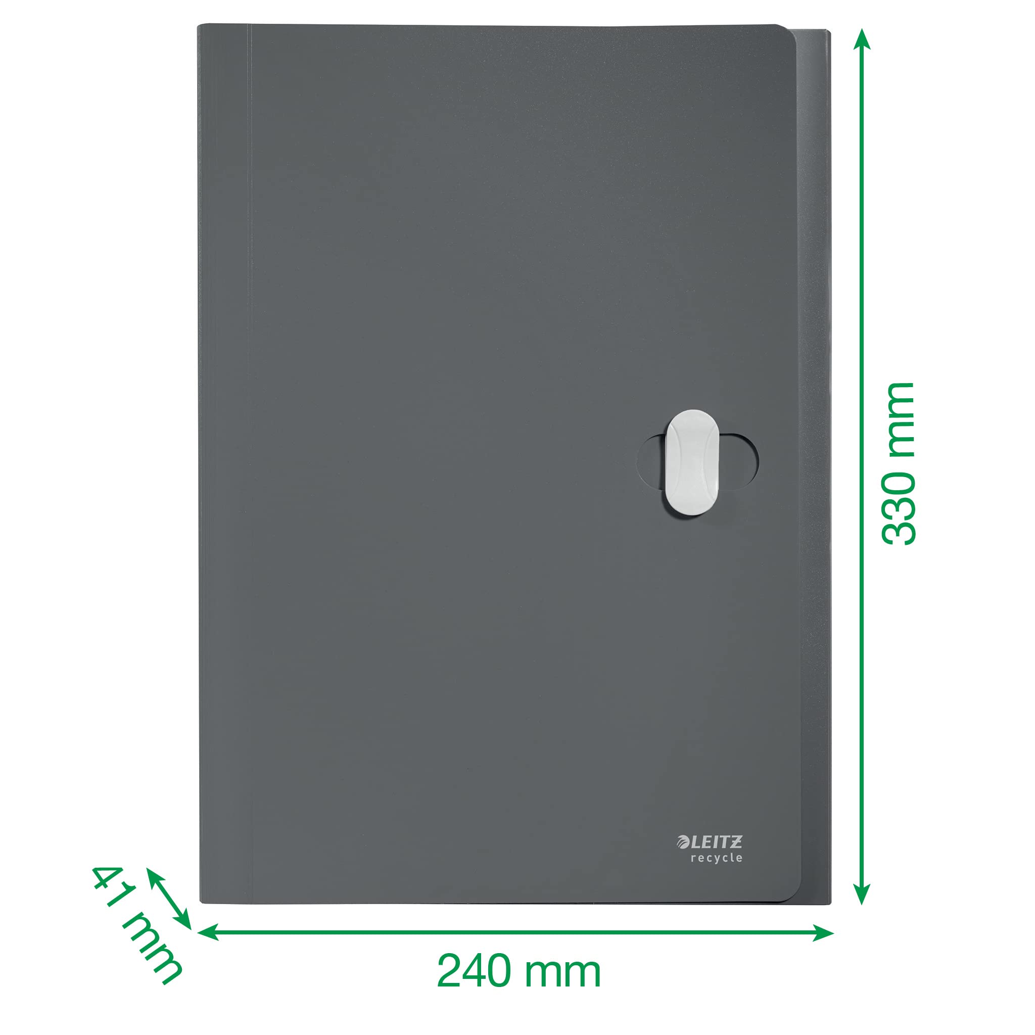 Leitz Cartella Espandibile in PP Riciclato all'80% e Riciclabile al 100% con Capacità 250 Fogli A4, Permette una Suddivisione dalla A alla Z, Gamma Recycle, 240 mm x 41 mm x 330 mm - Blu