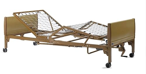 Miniatura 4 de Invacare Cama de hospital semieléctrica para uso doméstico color marrón 80 x 36 x 65 pulgadas