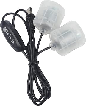 USB Vibrating Dual Motors DC5V with 3-Speed Regulator for Massage Pillow Cushion Belt Shoe Glove Bed Relaxation Home Office Use Transparent