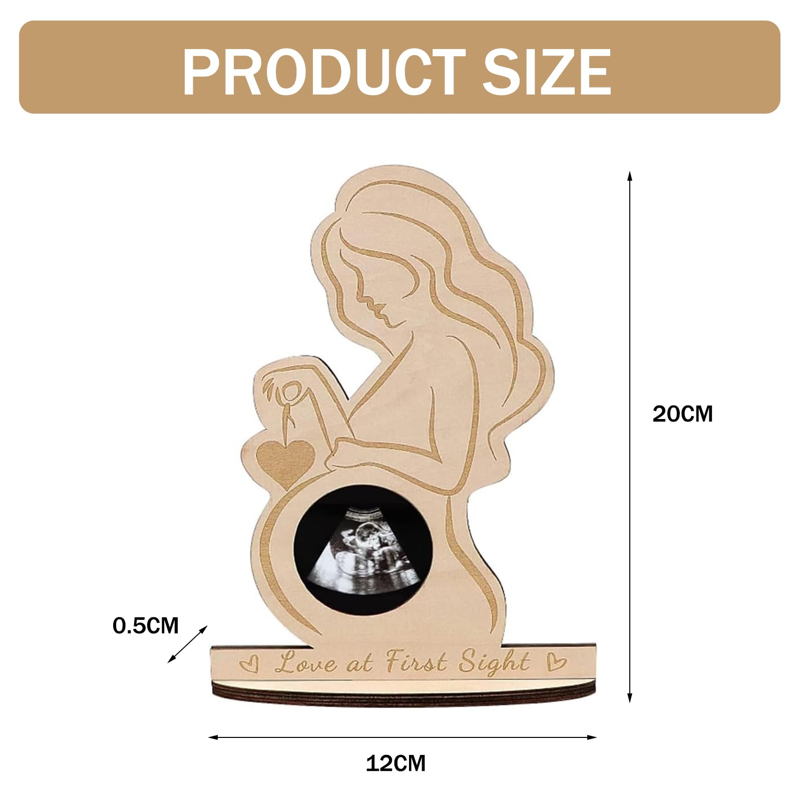 1 Pc cornice in legno per immagine ad ultrasuoni bambino, per donne incinte, idee regalo per future mamme baby shower