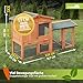 Miweba MyAnimal Hasenstall MH-03 | Kaninchenstall mit Freilaufgehege - Hasenkäfig - Kleintierkäfig - Holz imprägniert - Kaninchenkäfig Winterfest - Kleintiergehege - Käfig - Hasenhaus (Braun)