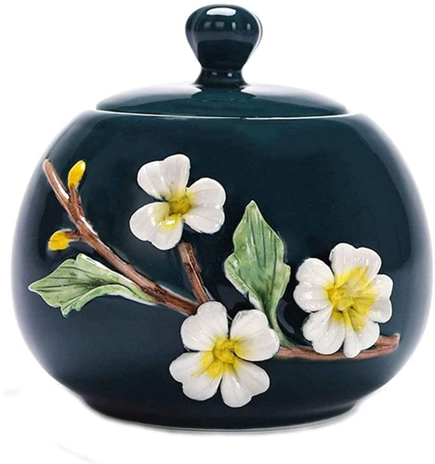 Urne funéraire boîte commémorative céramique fleur animaux