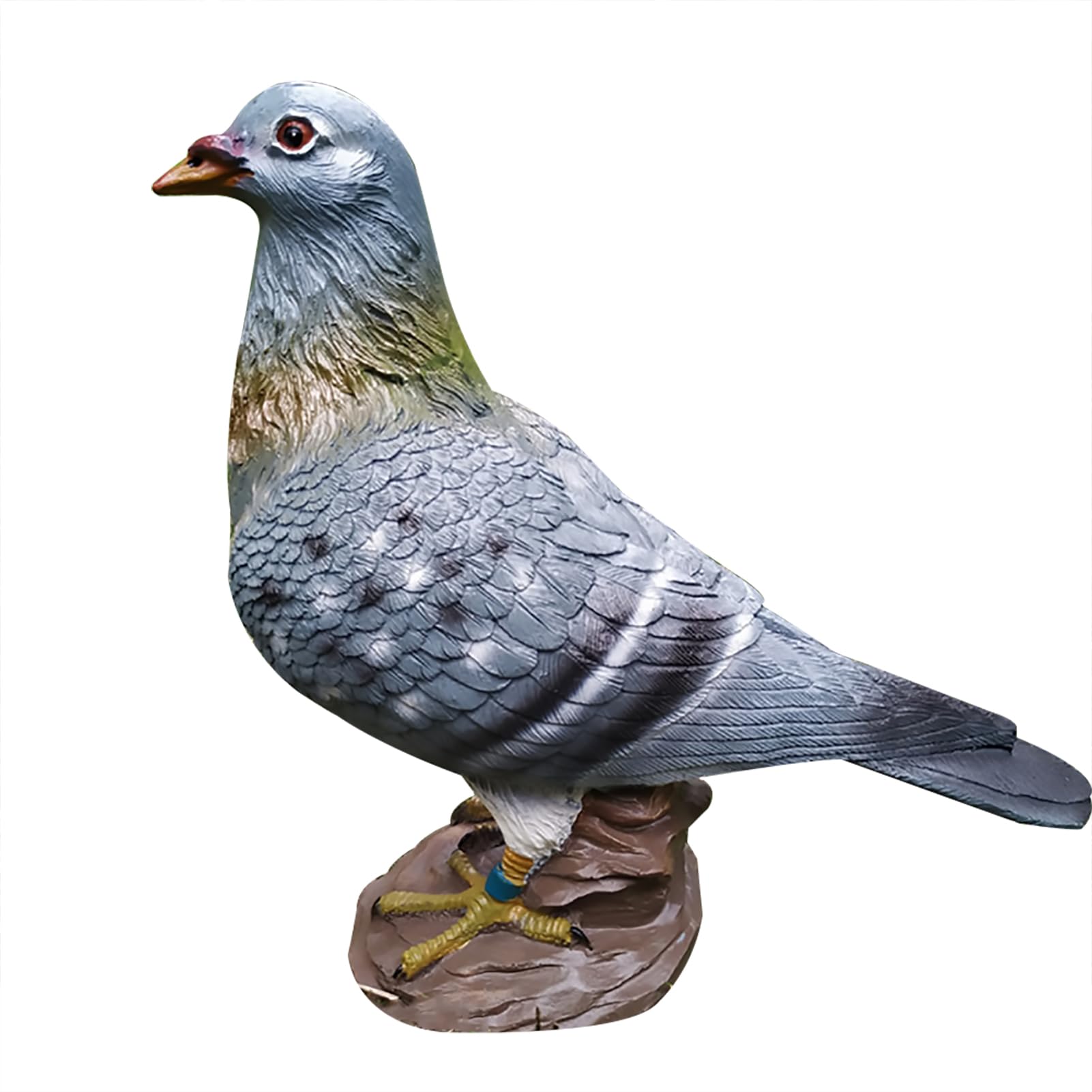 Kabxhueo Realistic Pigeon Garden Ornaments Lifelike Bird Statue Resin Sculpture Decorations for Hoom/Outdoor Decor for Bedroom Patio Yard Lawn, Gift for Bird Lovers Christmas,C gray,22 * 12 * 23CM