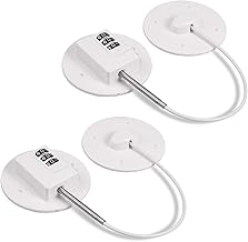 eSynic 2 Packs Refrigerator Lock, Fridge Lock, Keyless Password Refrigerator Door Lock Child Safety Locks for Appliances Kitchen Cabinets Fridge Door Refrigerator Cabinet Drawer - White