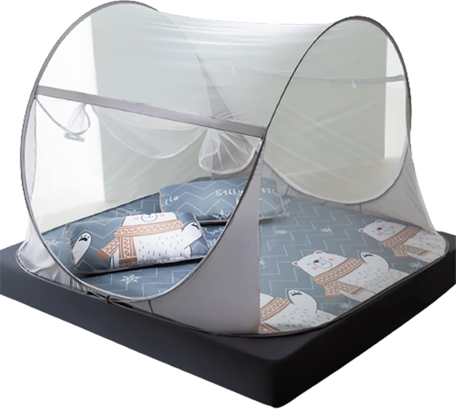 Summer Mosquito Net Portable Canopy Curtain Tent pop up Automatically Yurt 2 Doors Netting Outdoor
