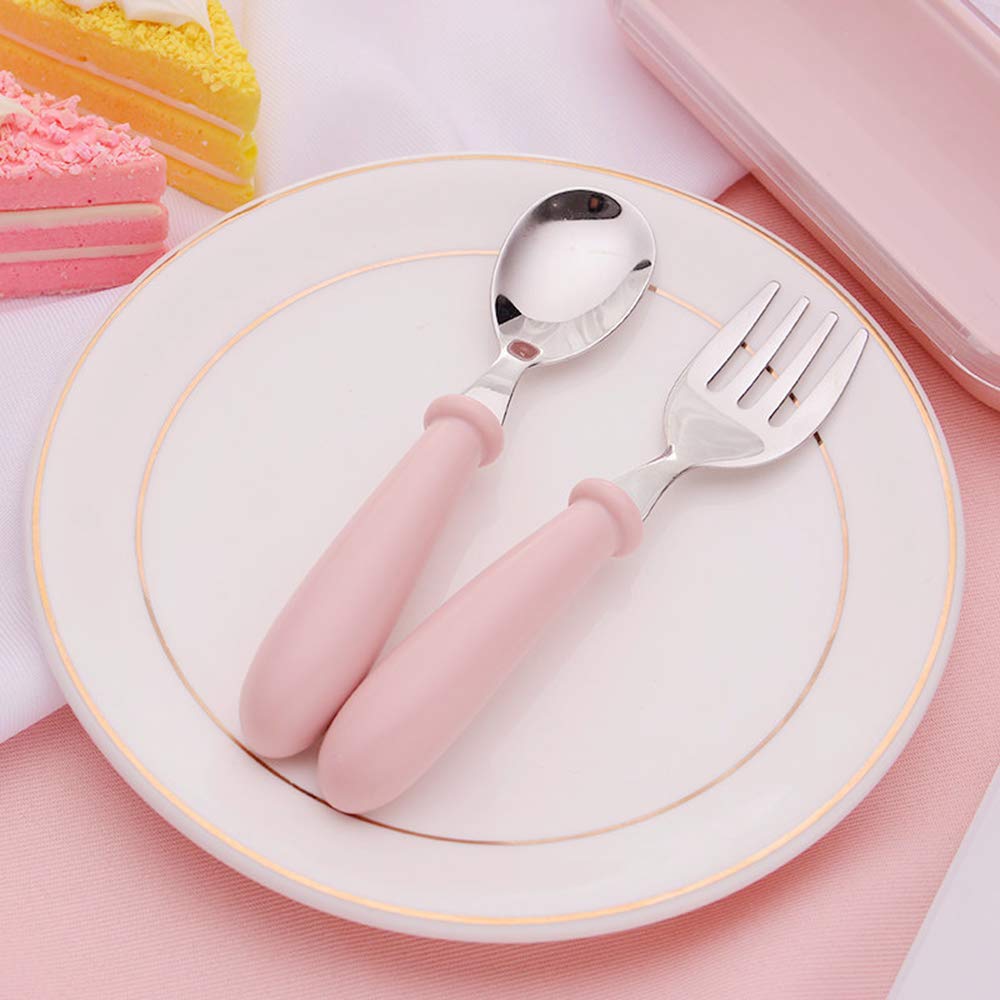 Set Di Posate Per Bambini A Partire Da 1 Anno, In Acciaio Inox