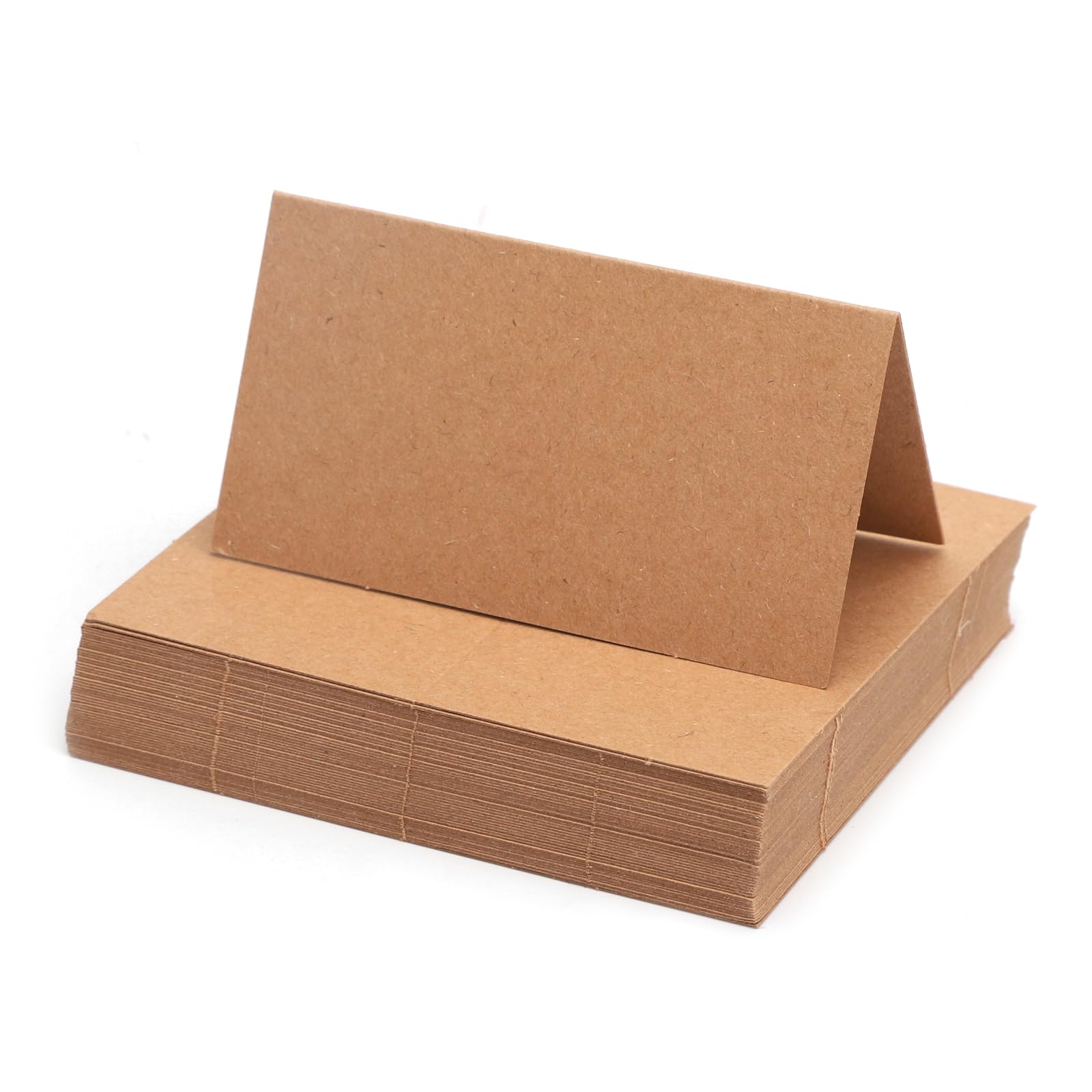 150 Segnaposto In Carta Kraft Per Matrimoni, Compleanni, Battesimi – 9x10 Cm, Vuoti, Con Piegatura Facile