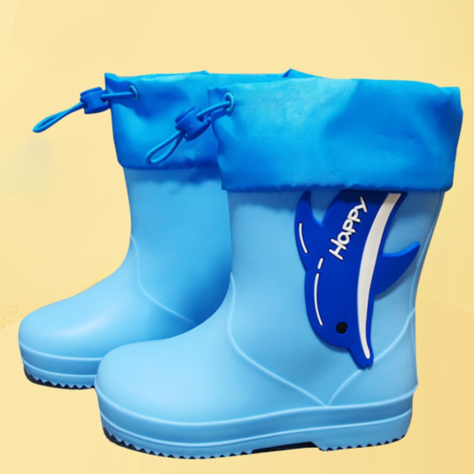 Botas para niños Botas de Lluvia para niñas, diseño de Dinosaurio a Media, para Uso Diario, Escuela, Juegos al Libre, cómoda y Antideslizante. (Blue, 33 Big Kids)